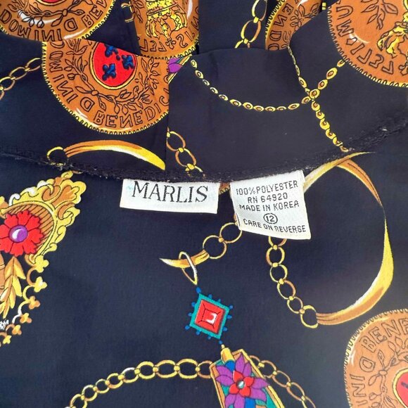 Vintage Marlis Silky Women's Shirt – 1980s-90s - Picture 12 of 13